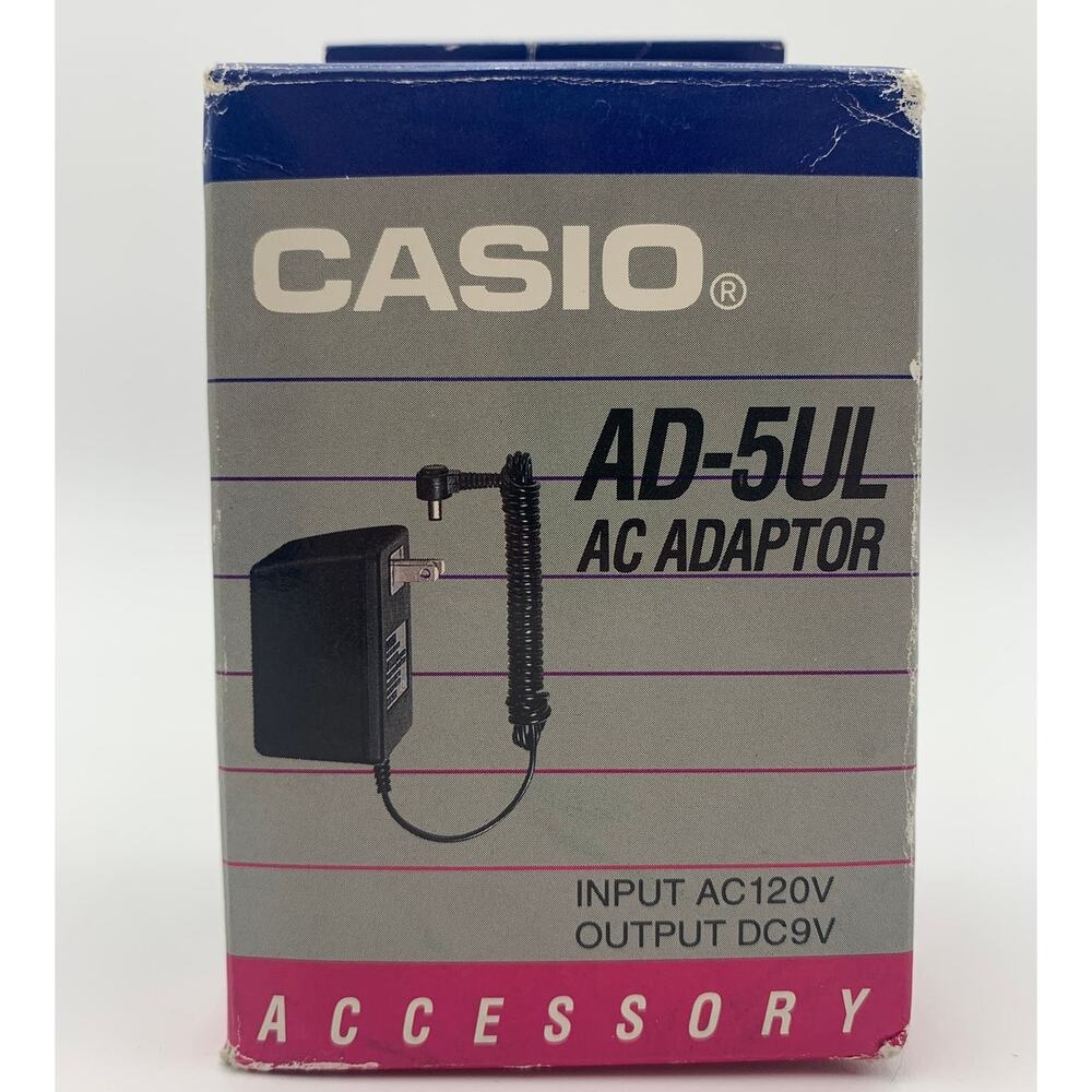 Original OEM Casio AC Adaptor AD-5UL Ver TC1 AC 120V DC 9V Adapter Keyboard READ